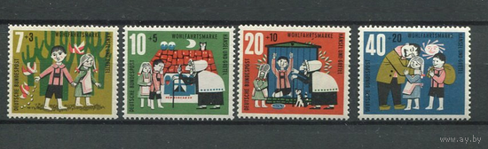 1960 Германия 369-372(Mi) Братья Гримм (серия III) Сказка "Гензель и Гретель". MNH **\\5