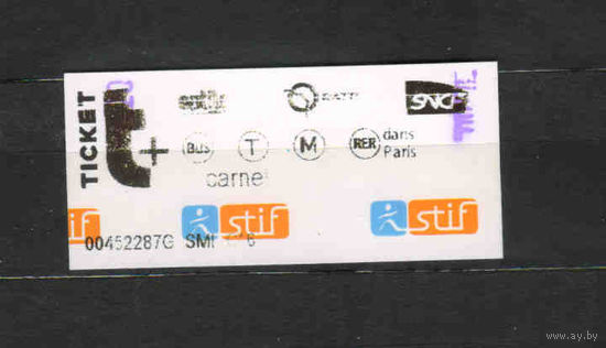 Билет в метро Парижа