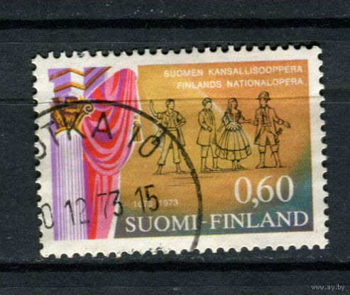 Финляндия - 1973 - 100-летие Национальной оперы - [Mi. 740] - полная серия - 1 марка. Гашеная.  (Лот 190AP)