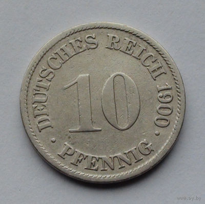 Германия - Германская империя 10 пфеннигов. 1900. G