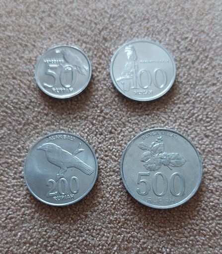 Индонезия набор 4 монеты 1999-2003 UNC