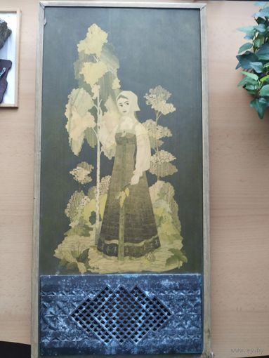 Сувенир Громкоговоритель Юность ссср, 55х26 см,инкрустация дерево