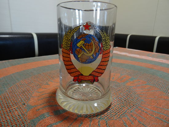 Пивная кружка с гербом СССР , 1980 г.