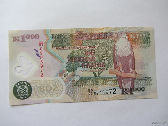 Замбия, 1000 , 2011 г.