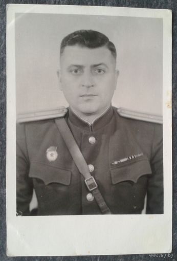 Фото офицера. 1950-е. 8х12 см