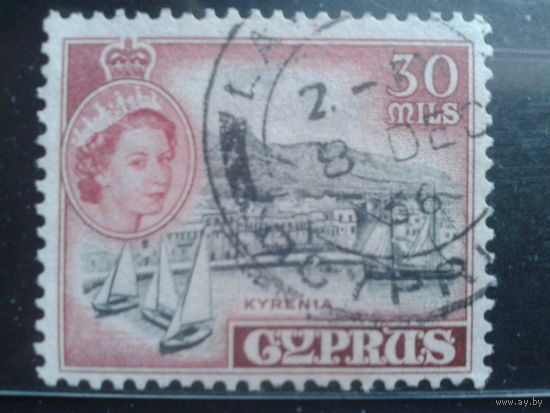Кипр 1955 Королева Елизавета 2, парусные лодки 30м