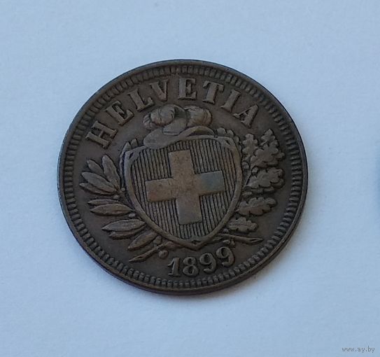Швейцария 2 раппена, 1899 7-5-42