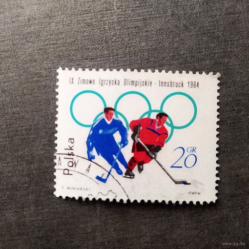 Марка Польша 1964 год Олимпийские игры