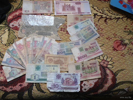 Сборный лот банкнот 20 шт. (беларусь, украина, польша)
