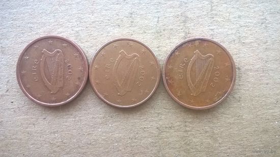 Ирландия 1 евроцент, 2002. (U-М)