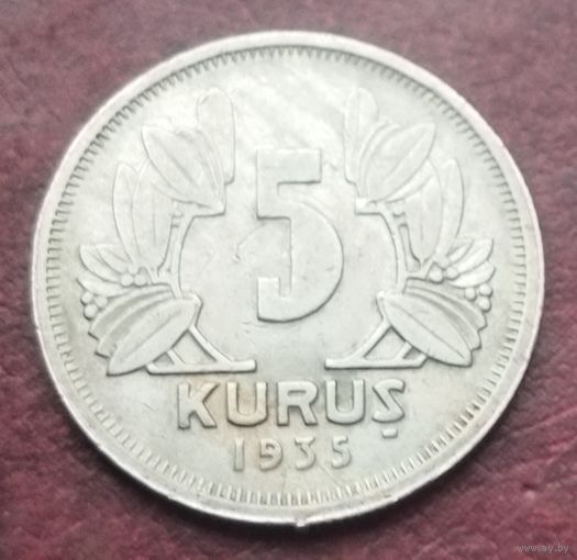 Турция 5 курушей, 1935-1943