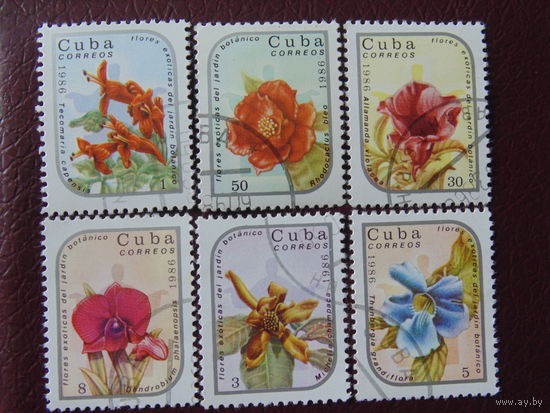 Куба 1986 г. Цветы.