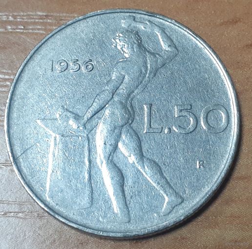 Италия 50 лир, 1956 (15-1-18)