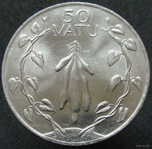 1к Вануату 50 франков 1990 ТОРГ уместен  (288) В КАПСУЛЕ распродажа коллеции