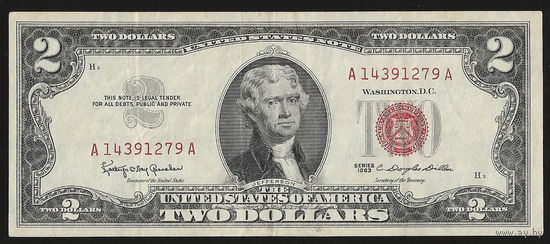 США - 2 доллара - 1963