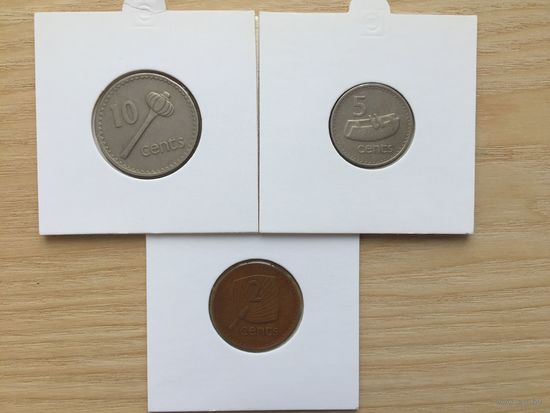 Фиджи набор монет 2, 5, 10 центов 1973 - 3 шт.