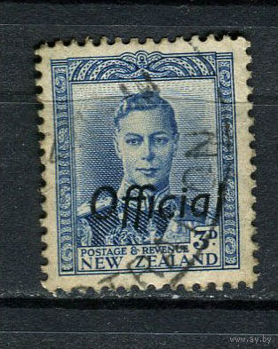 Новая Зеландия - 1938/1951 - Король Георг VI 3Р с надпечаткой Official. Dienstmarken - [Mi.58d] - 1 марка. Гашеная.  (Лот 13Dc)