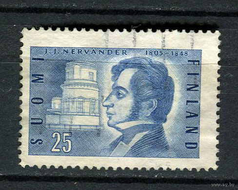 Финляндия - 1955 - Йоган Якоб Нервандер - астроном и поэт - [Mi. 437] - полная серия - 1 марка. Гашеная.  (Лот 209AG)