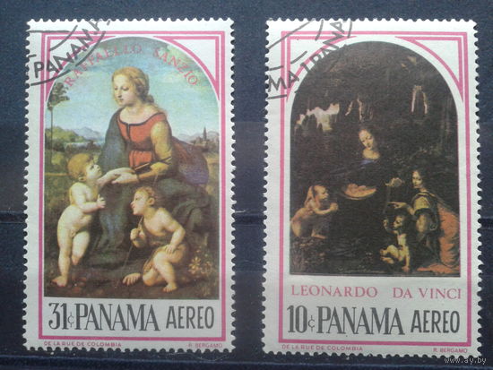 Панама 1966 Живопись Л. да Винчи и Рафаэля Михель-2,5 евро гаш