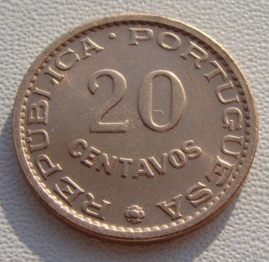 Ангола "Португальская". 20 сентаво 1962 год  KM#78  Тираж: 3.000.000 шт