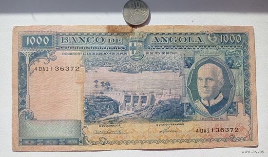 Werty71 Ангола 1000 эскудо 1962 банкнота