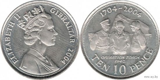 Гибралтар 10 пенсов, 2004 300 лет захвату Гибралтара UNC