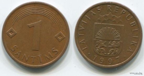 Латвия. 1 сантим (1997)