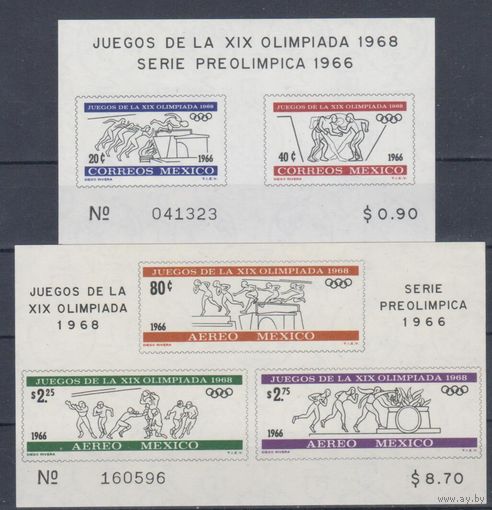 [1892] Мексика 1966. Спорт.Олимпиада. 2 БЛОКА.