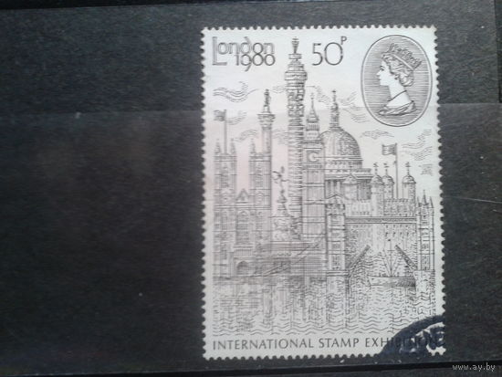 Англия 1980 Фил. выставка в Лондоне, марка из блока Михель-2,0 евро гаш.