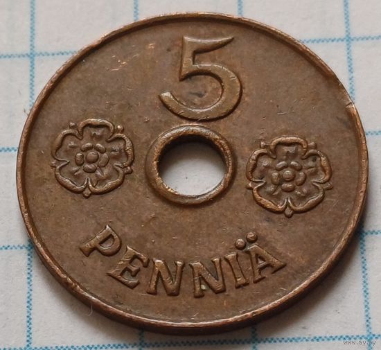 Финляндия 5 пенни, 1941      ( 2-1-7 )