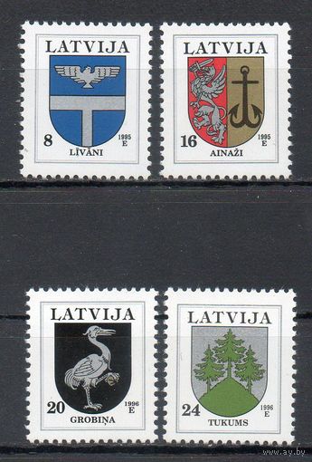 Стандартный выпуск Гербы Латвия 1995 год серия из 4-х марок