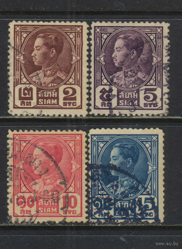 Сиам Таиланд 1928 Рама V Чулалонгкорн Стандарт #199,201-3