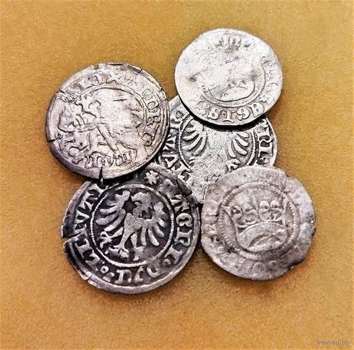 5 ПОЛУГРОШЕЙ ПОЛЬСКОГО КОРОЛЕВСТВА АЛЕКСАНДР I ЯГЕЛЛОНЧИК (1501-1506)