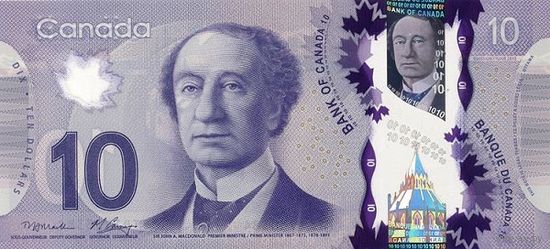 Канада 10 долларов образца 2013 года UNC p107a