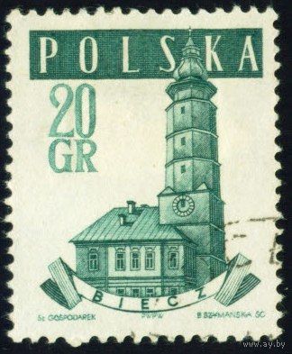 Ратуши Польша 1958 год 1 марка