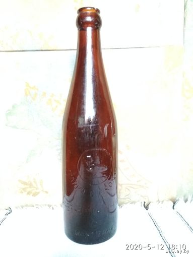Старинная  пивная бутылка  - Польша