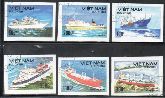 Корабли Вьетнам 1990 год б/з серия из 6 марок