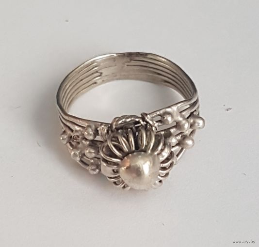 Кольцо ретро,  17 мм, перстень 60-70-е годы