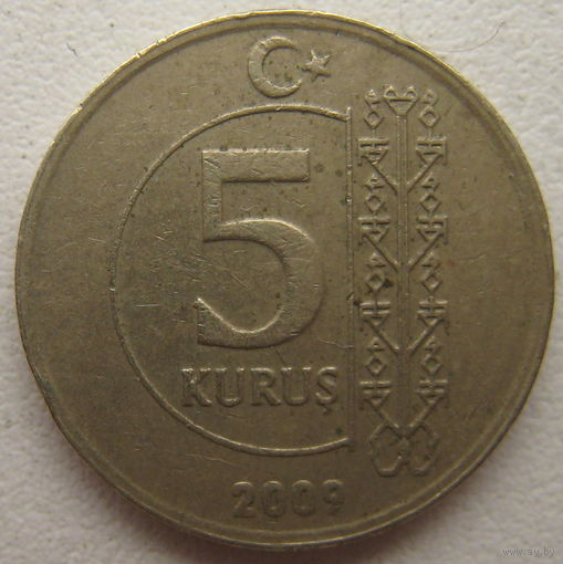 Турция 5 куруш 2009 г.