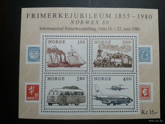 Норвегия 1980 Транспорт блок