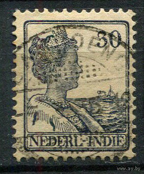Нидерландская Индия - 1914/1915 - Королева Вильгельмина 30С - [Mi.121] - 1 марка. Гашеная.  (Лот 75EX)-T25P5