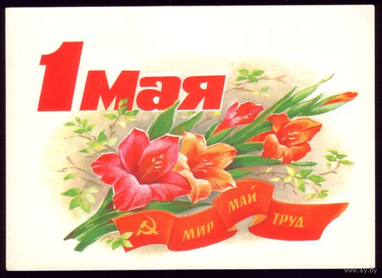 1986 год В.Дергилёва 1 мая Мир Май Труд чист