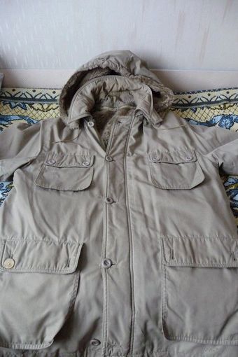 Мужская куртка удлиненная с зимней подстежкой, р. 52-54