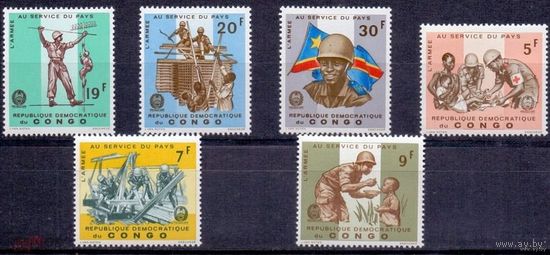 Конго 1966 год. Развертывание армии на службе страны. Солдат. Красный крест  MNH