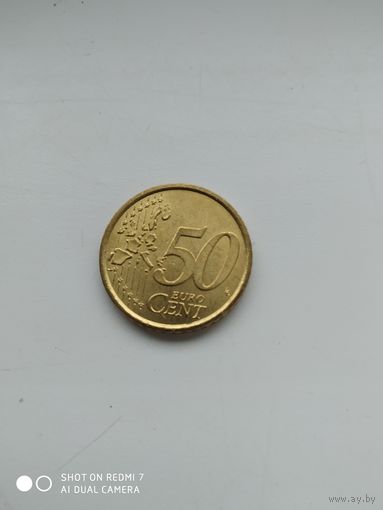 50 евроцентов Италии, 2002 год из обращения