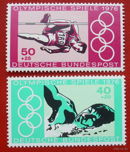 Германия. ФРГ. Спорт. ( 2 марки ) 1976 года.