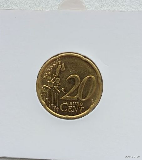 Финляндия 20 евроцентов 2001 в холдере