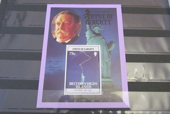 Брит. Вирг. О-ва 1986г. 100-летие Статуи Свободы, Нью-Йорк .Президенты США.