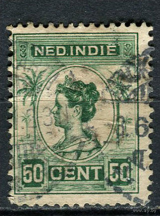 Нидерландская Индия - 1913/1914 - Королева Вильгельмина 50С - [Mi.122] - 1 марка. Гашеная.  (Лот 76EX)-T25P5