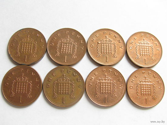 Великобритания 1 пенни Цена за монету Список внизу